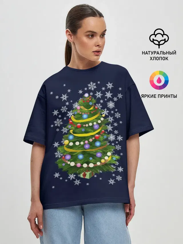 Женская футболка оверсайз