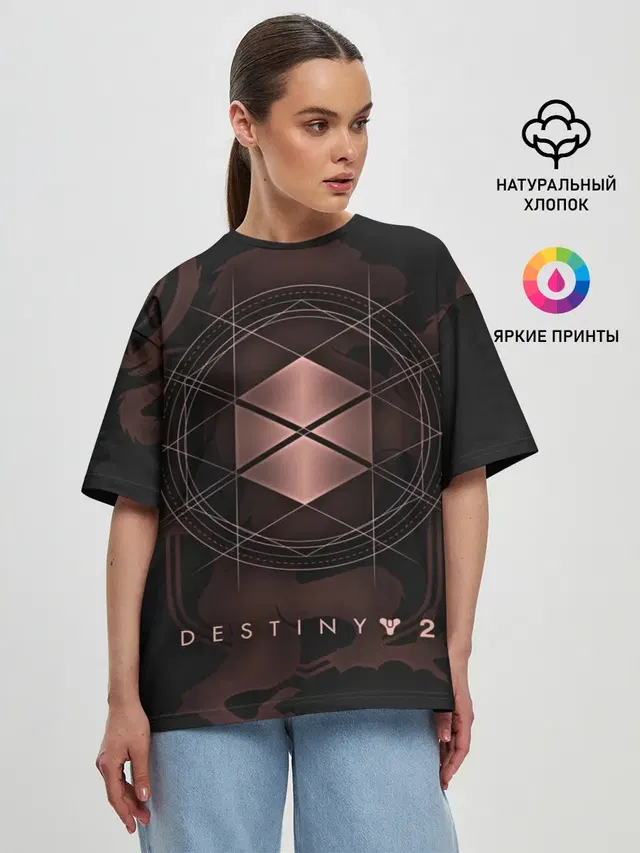 Женская футболка оверсайз с принтом «Destiny — DESTINY, TITAN»