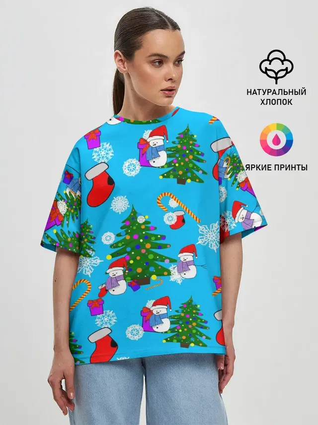 Женская футболка оверсайз