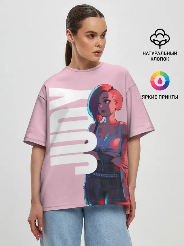 Женская футболка оверсайз