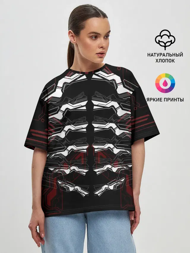 Женская футболка оверсайз