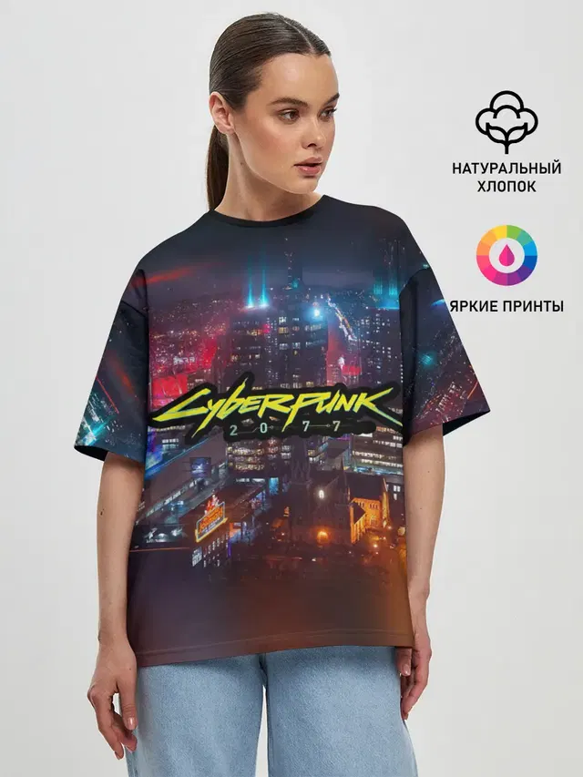 Женская футболка оверсайз