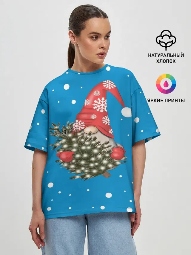 Женская футболка оверсайз