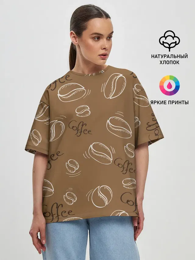Женская футболка оверсайз
