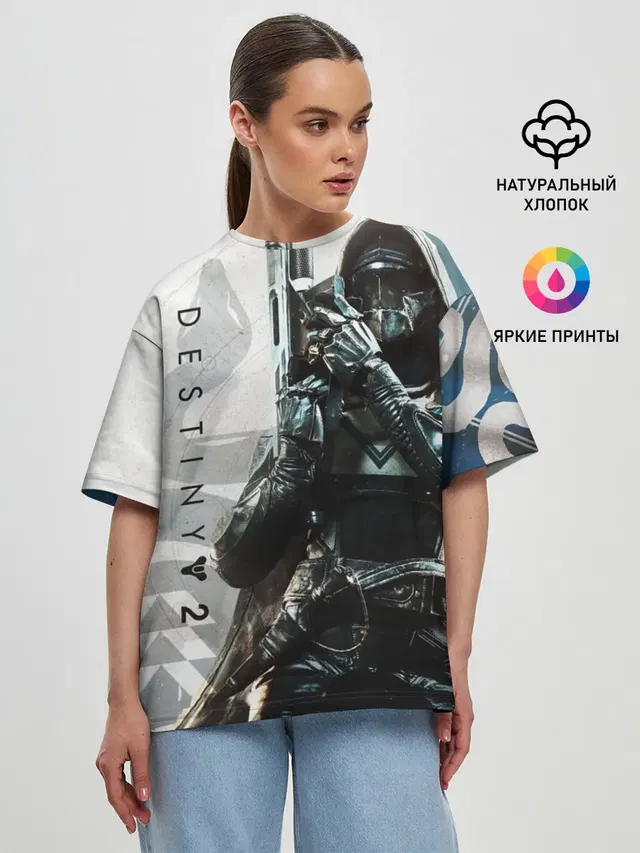 Женская футболка оверсайз