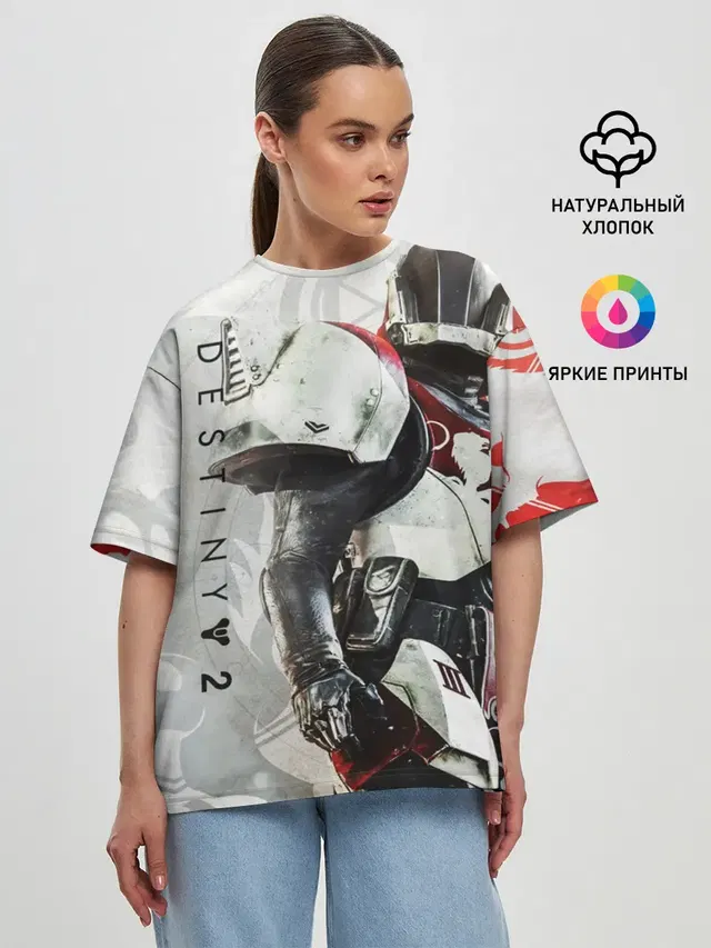 Женская футболка оверсайз
