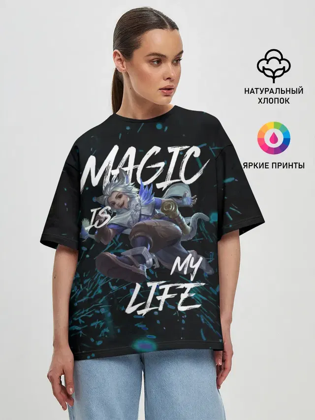 Женская футболка оверсайз с принтом «Mobile Legends: Bang Bang — Harith Mobile Legends»