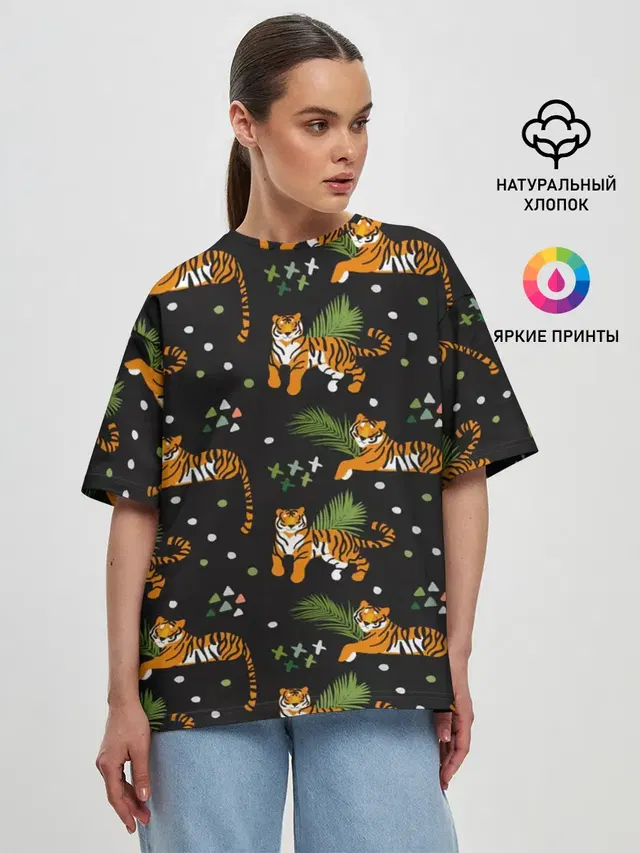 Женская футболка оверсайз