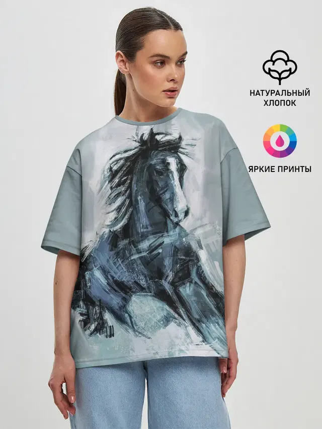 Женская футболка оверсайз