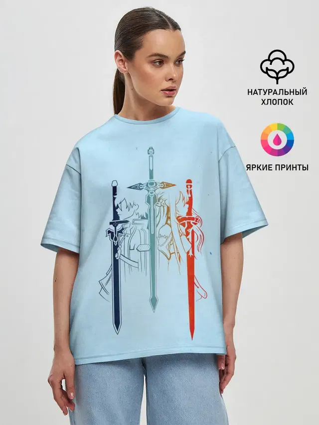Женская футболка оверсайз