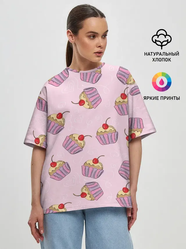 Женская футболка оверсайз