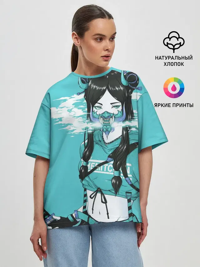 Женская футболка оверсайз