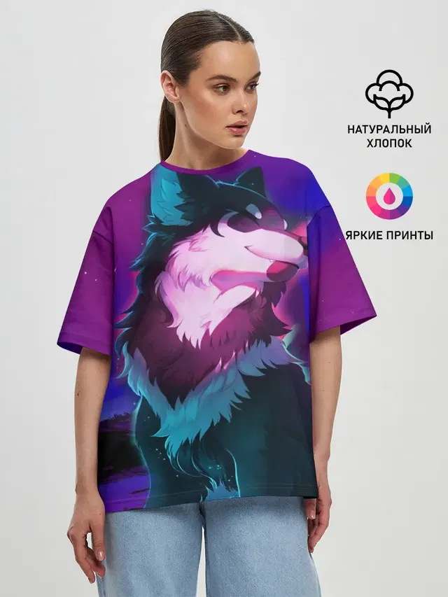 Женская футболка оверсайз