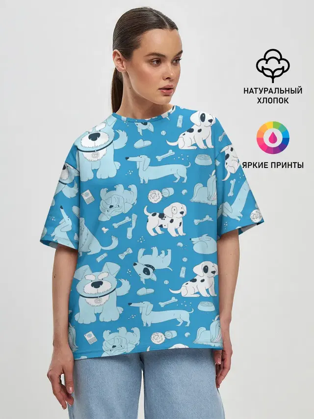 Женская футболка оверсайз