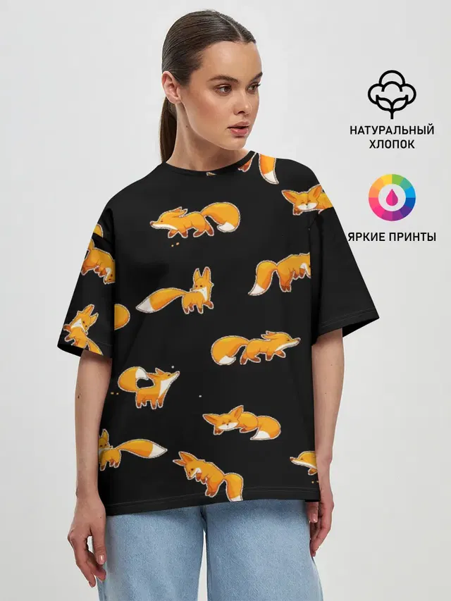 Женская футболка оверсайз