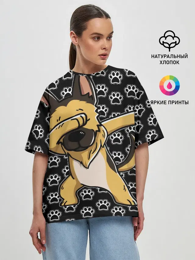 Женская футболка оверсайз