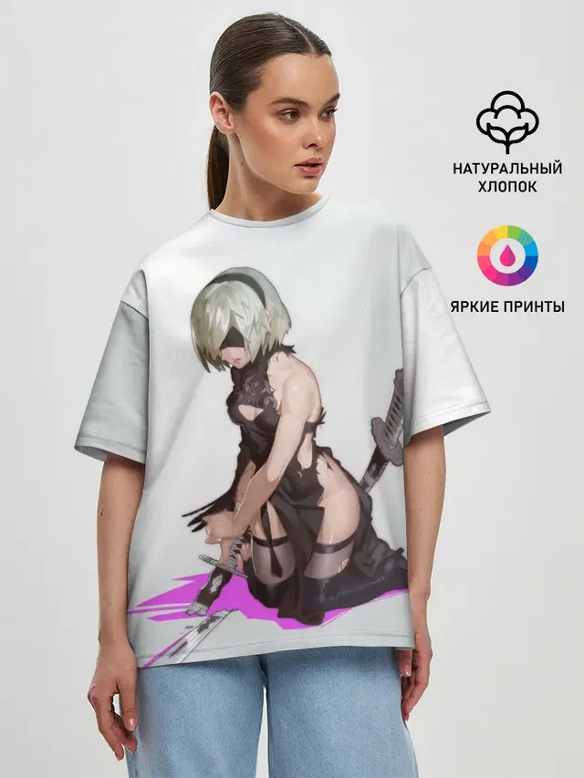 Женская футболка оверсайз