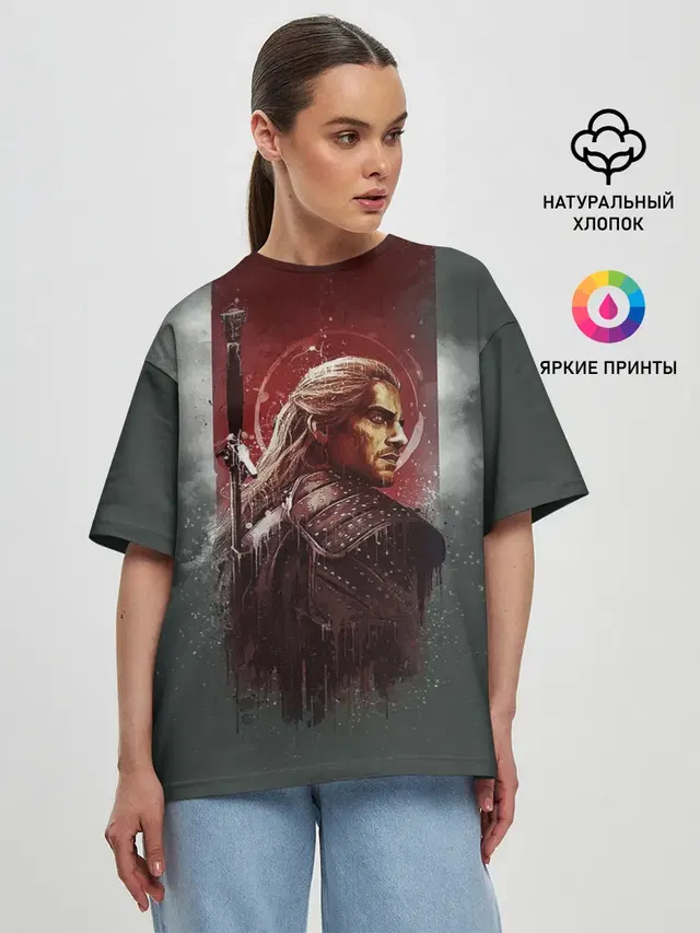 Женская футболка оверсайз