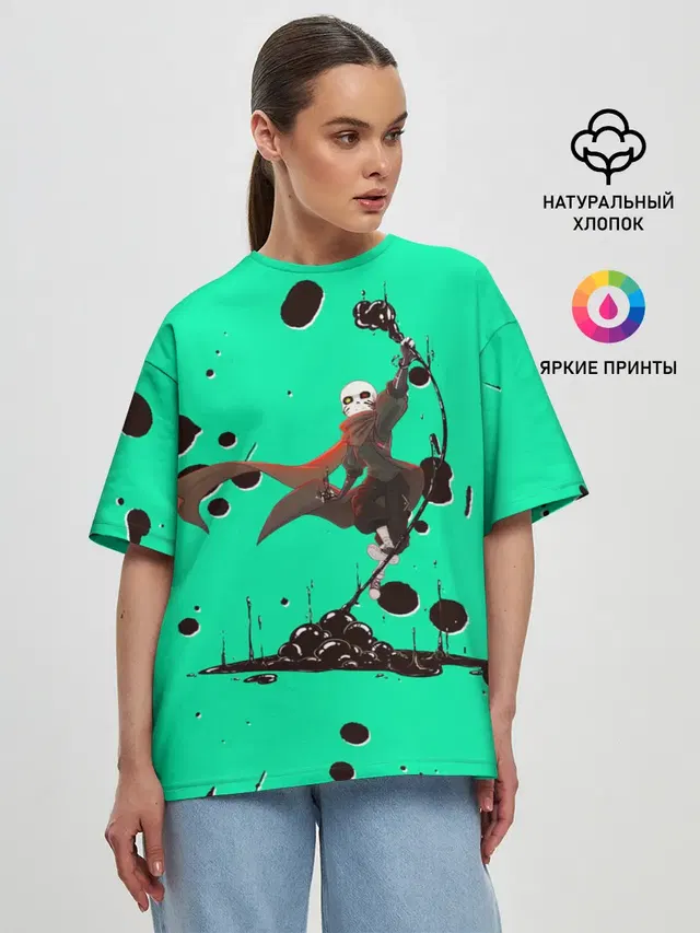 Женская футболка оверсайз