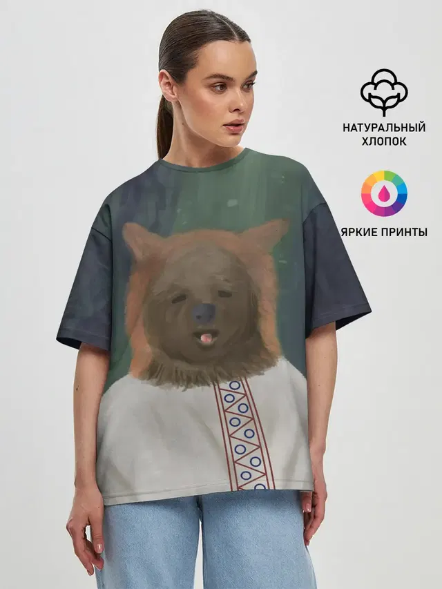 Женская футболка оверсайз
