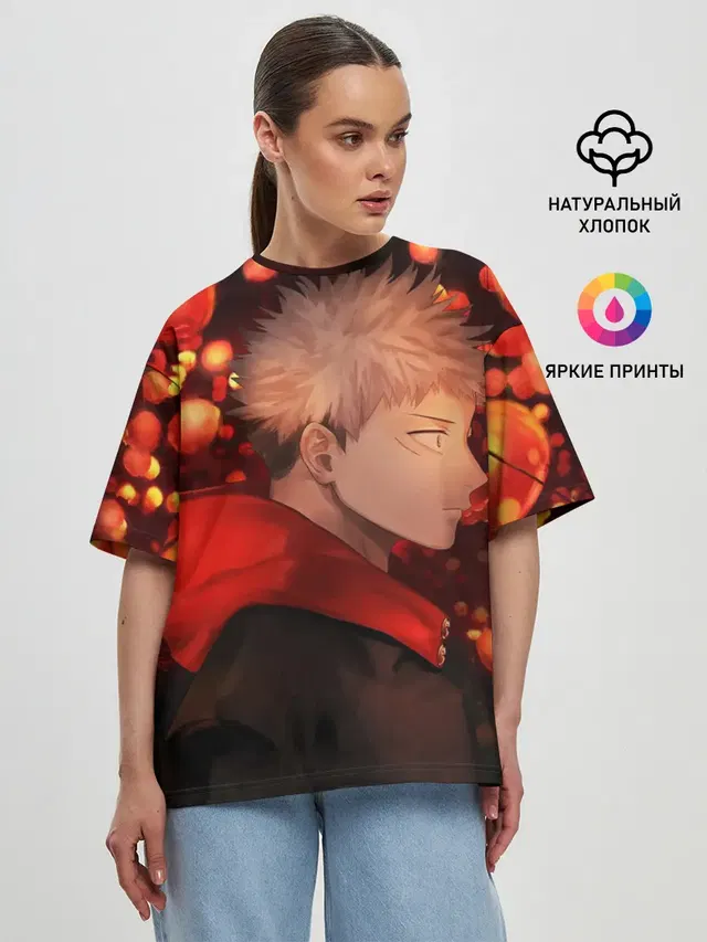Женская футболка оверсайз