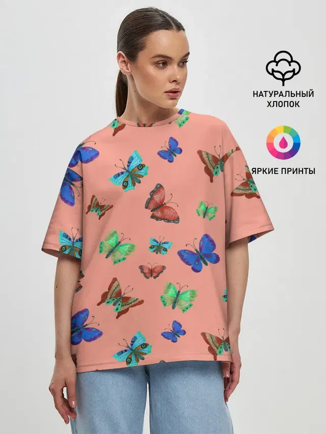 Женская футболка оверсайз