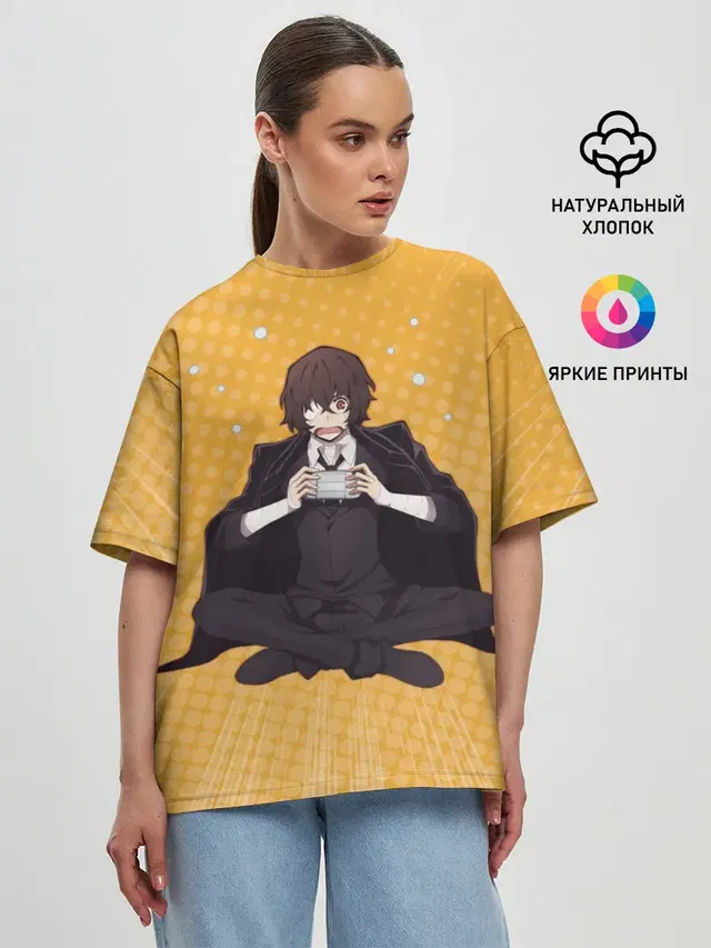 Женская футболка оверсайз