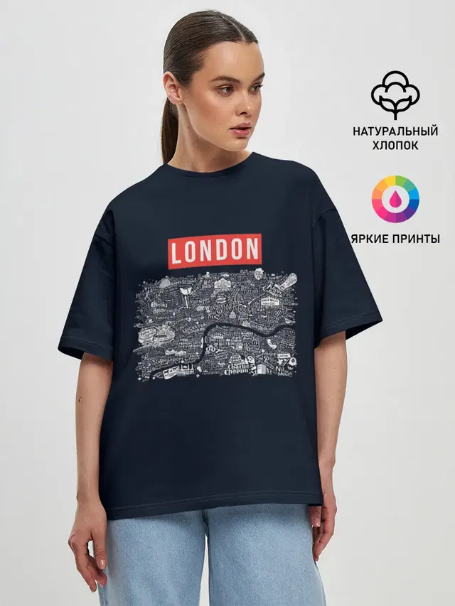 Женская футболка оверсайз
