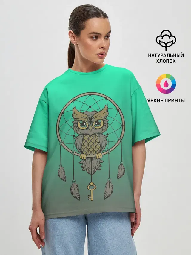Женская футболка оверсайз