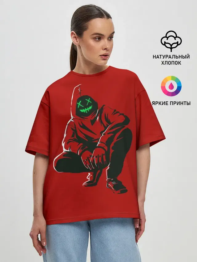 Женская футболка оверсайз