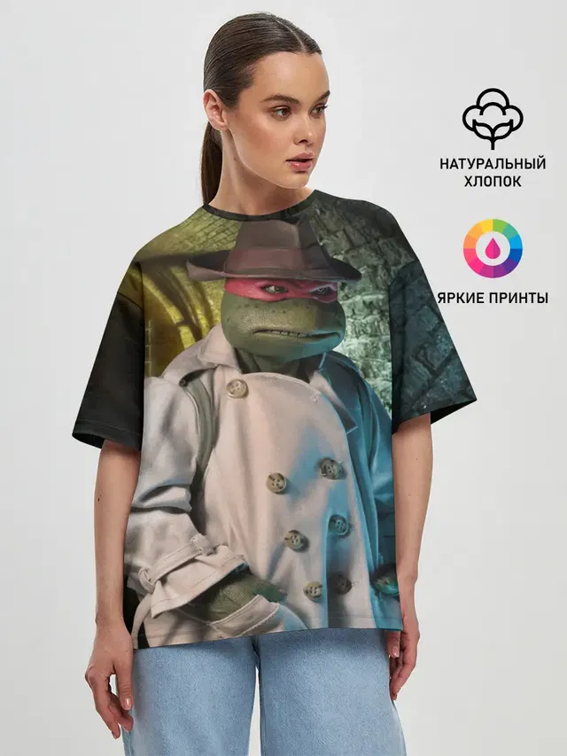 Женская футболка оверсайз