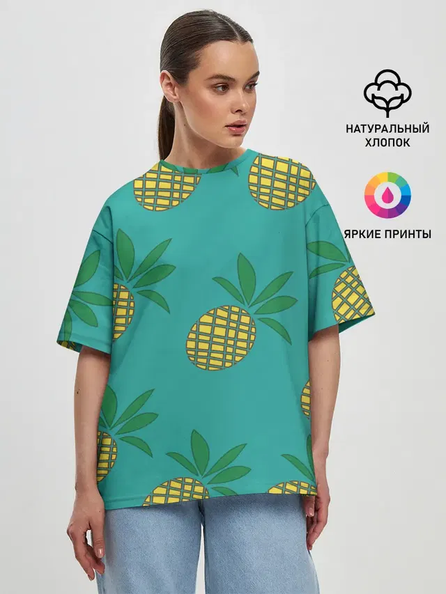Женская футболка оверсайз