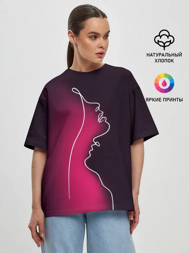 Женская футболка оверсайз