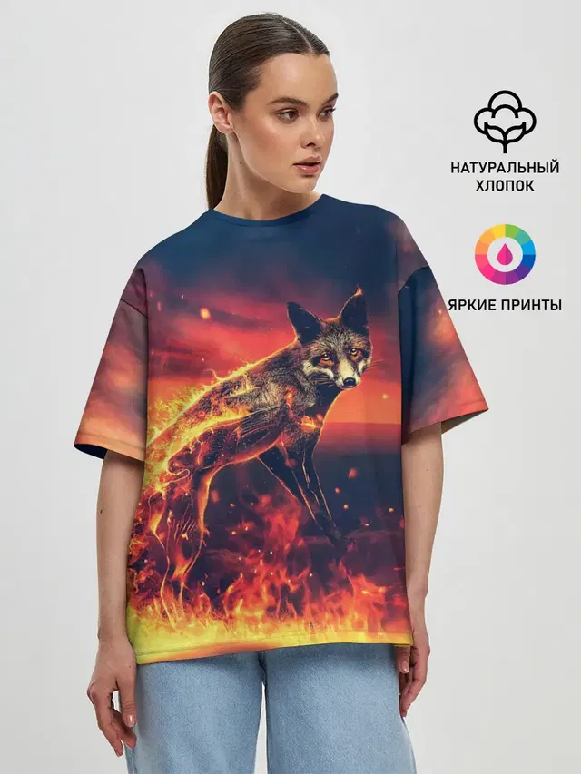 Женская футболка оверсайз