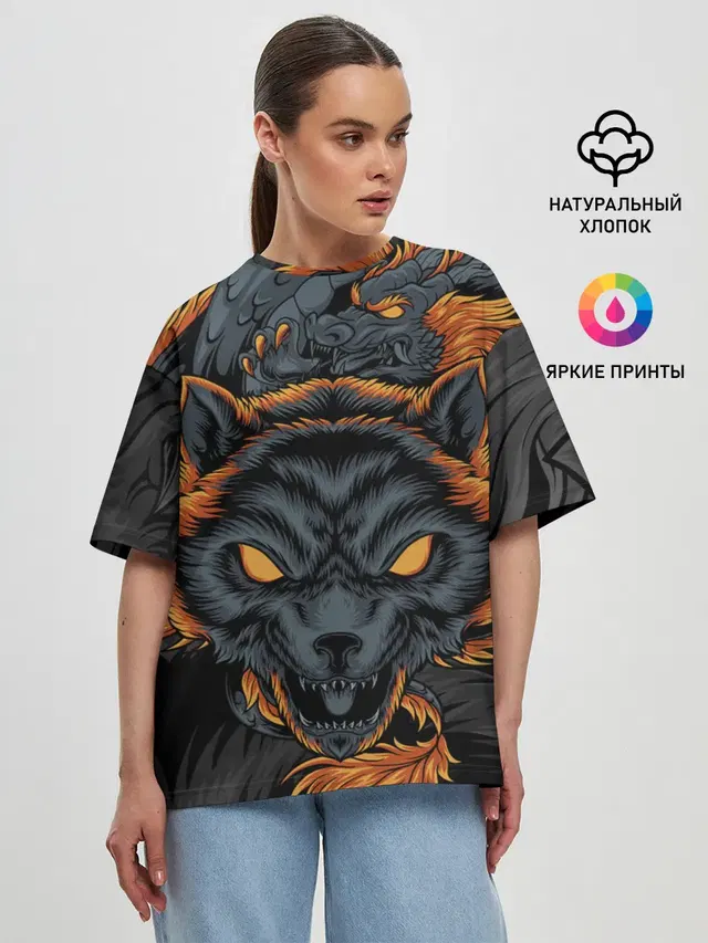 Женская футболка оверсайз