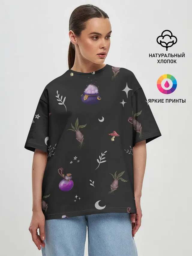 Женская футболка оверсайз