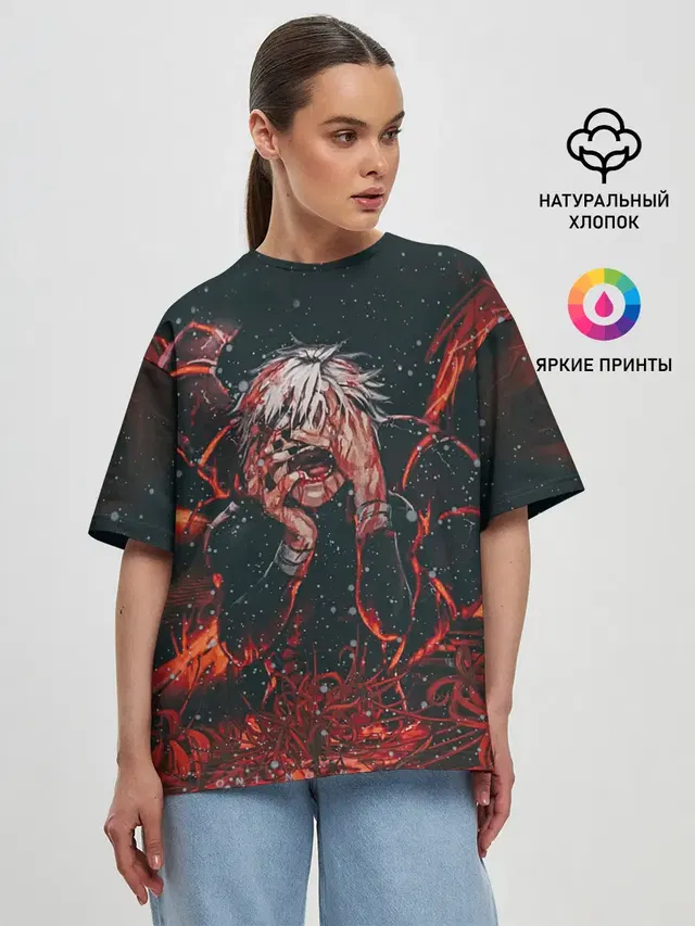 Женская футболка оверсайз