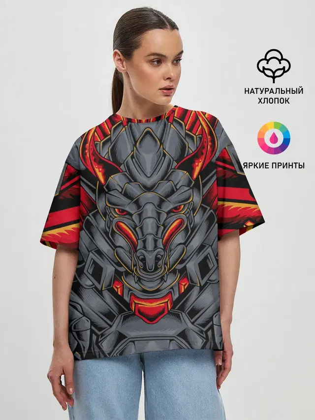 Женская футболка оверсайз