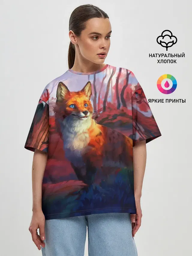 Женская футболка оверсайз