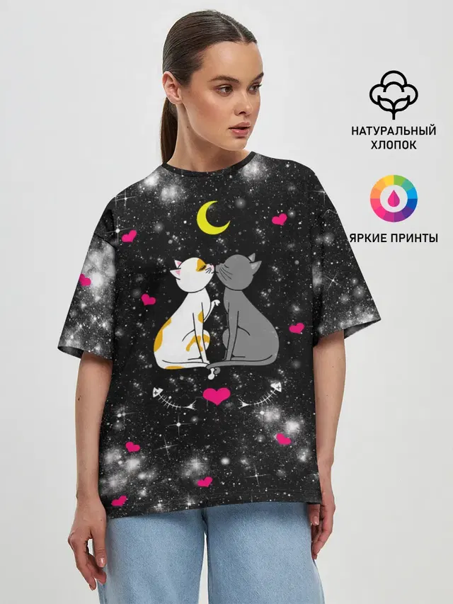 Женская футболка оверсайз