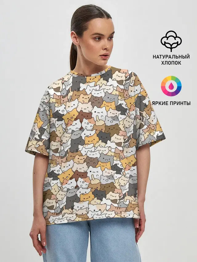 Женская футболка оверсайз