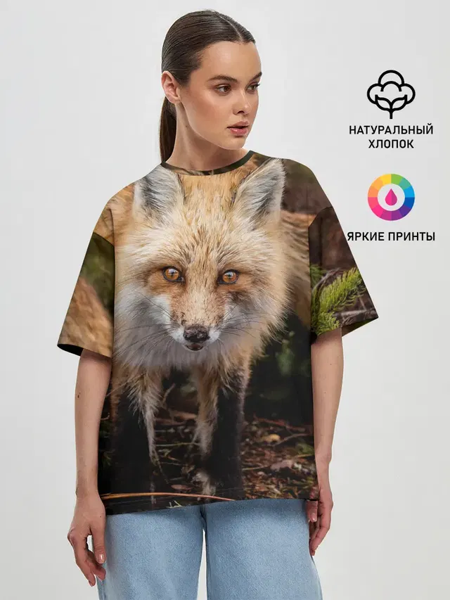 Женская футболка оверсайз