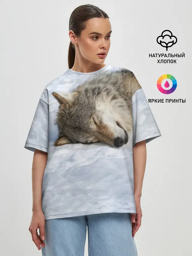 Женская футболка оверсайз