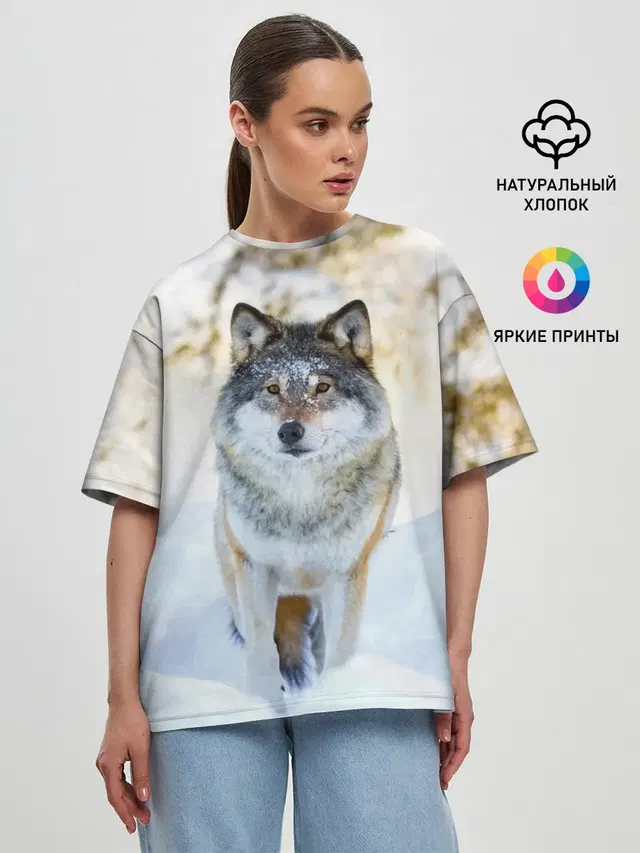 Женская футболка оверсайз