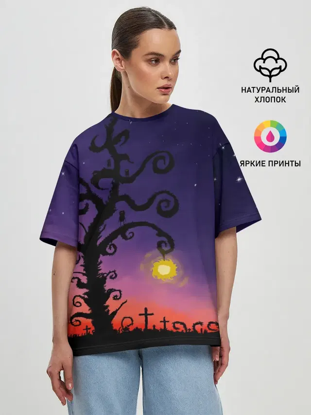 Женская футболка оверсайз