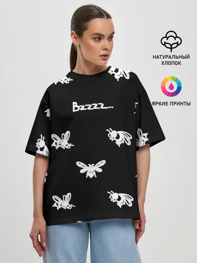 Женская футболка оверсайз