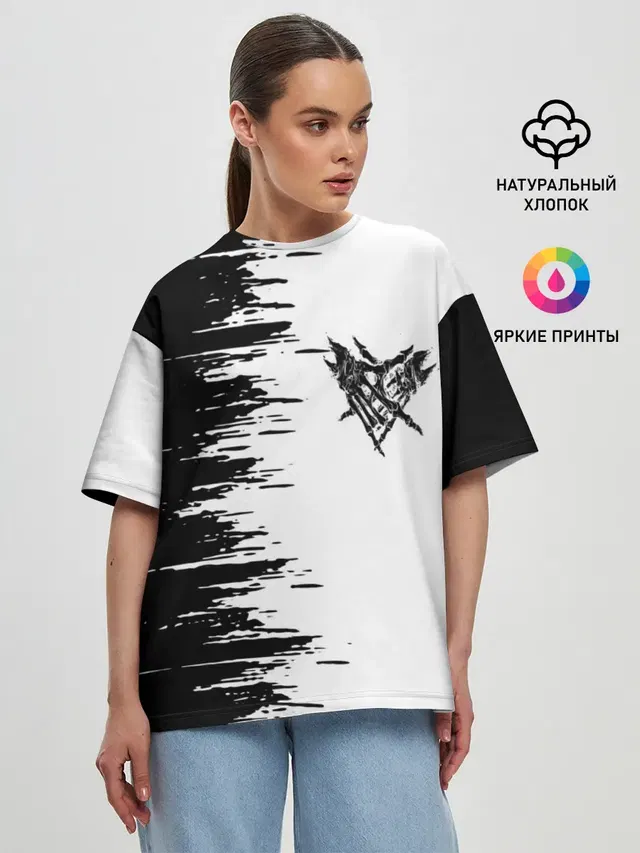 Женская футболка оверсайз