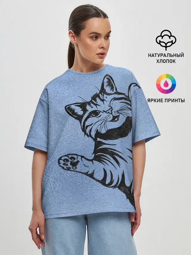 Женская футболка оверсайз