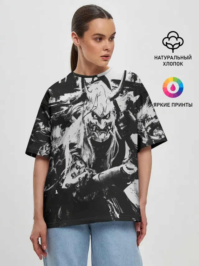 Женская футболка оверсайз