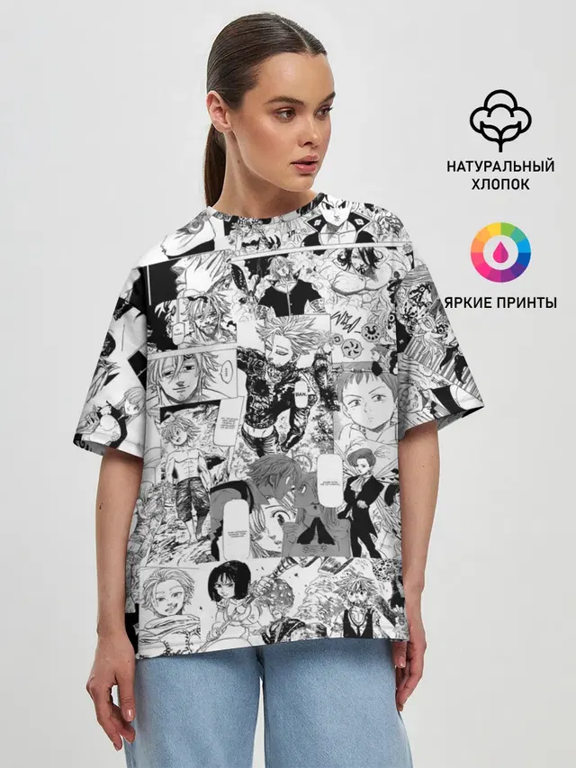 Женская футболка оверсайз